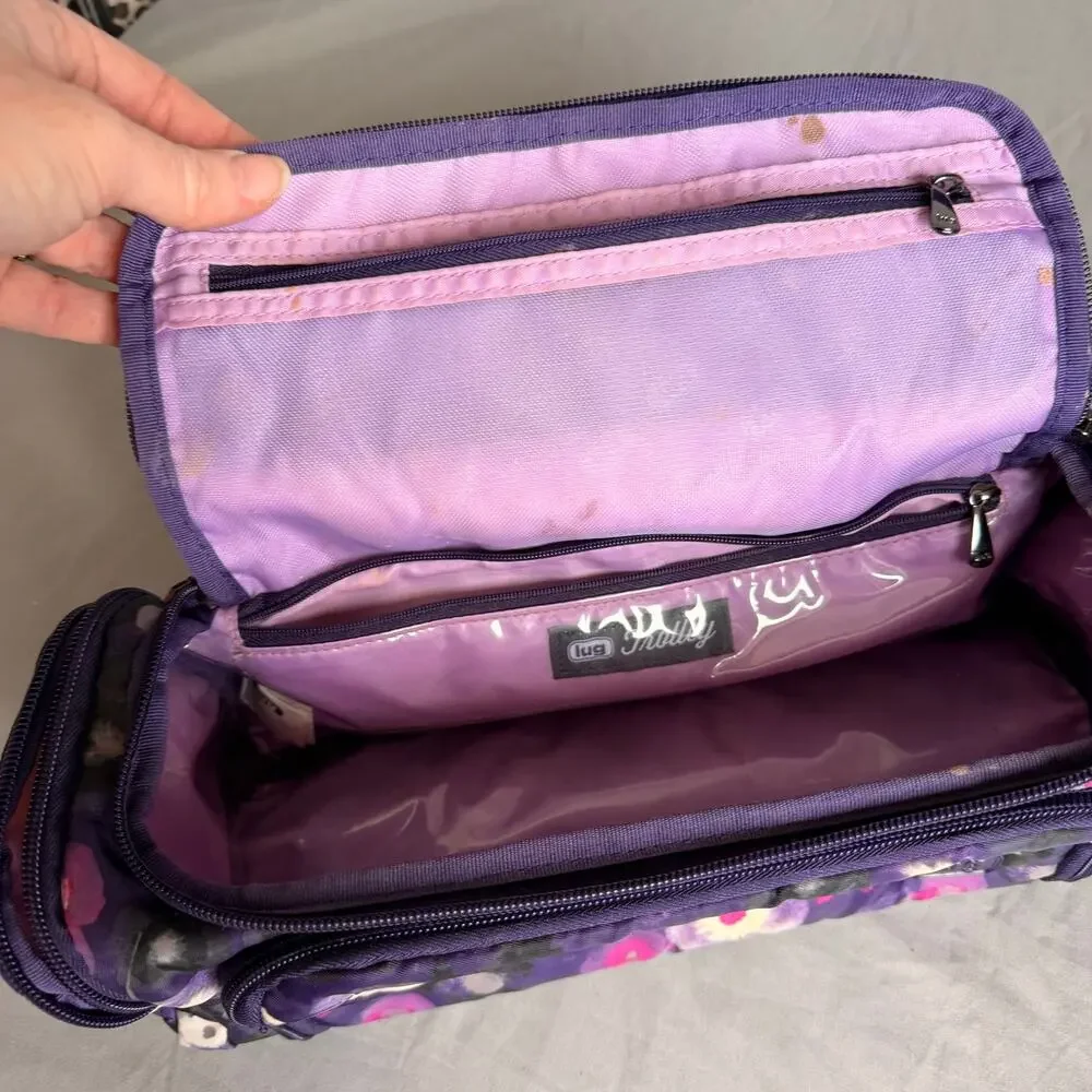 Lug Trolley Purple floral make up bag - Picture 5 of 12